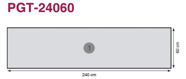 DIMEX | Plexisklo za kuchynskú linku PGT-24060-083 | 240 x 60 cm Lúka
