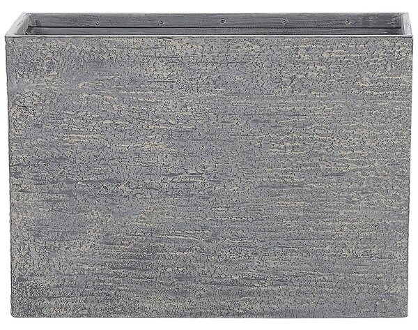Kvetináč sivý kamenný 34 x 80 x 56 cm izbový vonkajší obdĺžnikový moderný črepník