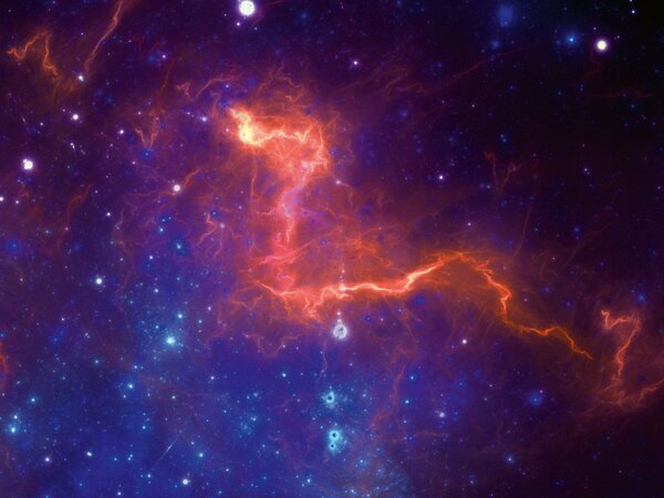 DIMEX | Plexisklo za kuchynskú linku PGT-08060-236 | 80 x 60 cm Farebná galaxia