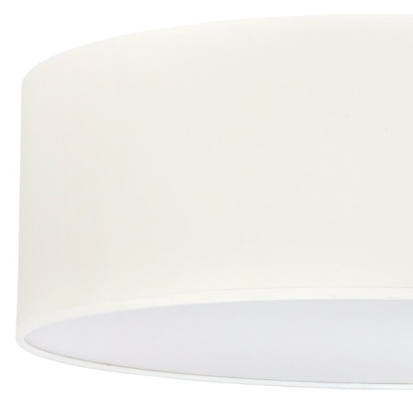 Stropné svietidlo Gaja, 1x krémové textilné tienidlo, (biele plexisklo), (fi 50cm)