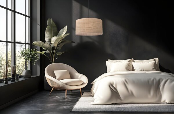 Závesné svietidlo Rattan, 1x ratanové tienidlo, (fi 40cm), b