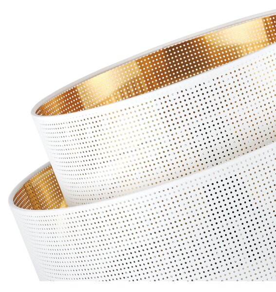 Závesné svietidlo Asti, 1x biele PVC tienidlo, (fi 35cm), g, b