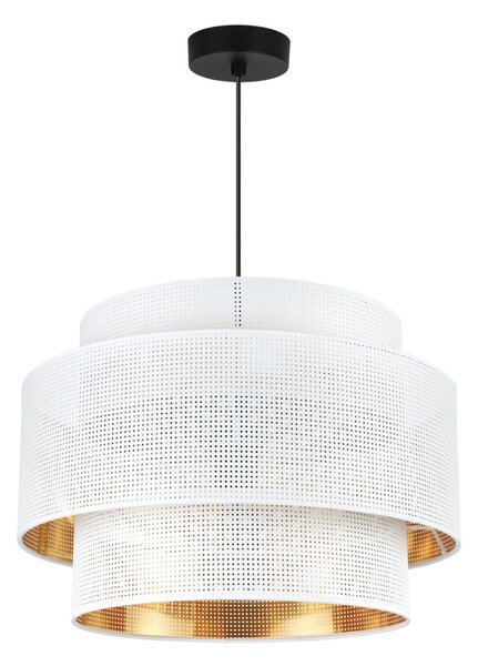 Závesné svietidlo Asti, 1x biele PVC tienidlo, (fi 45cm), g, b