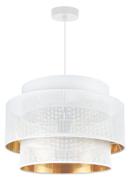 Závesné svietidlo Asti, 1x biele PVC tienidlo, (fi 45cm), g, w