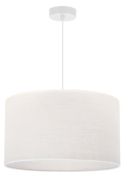 Závesné svietidlo Juta, 1x biele jutové tienidlo, (fi 40cm), w