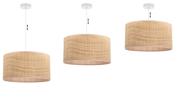 Závesné svietidlo Rattan, 1x ratanové tienidlo, (fi 40cm), w