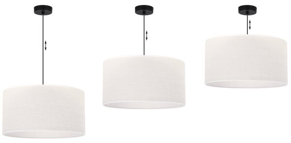Závesné svietidlo Juta, 1x biele jutové tienidlo, (fi 45cm), b