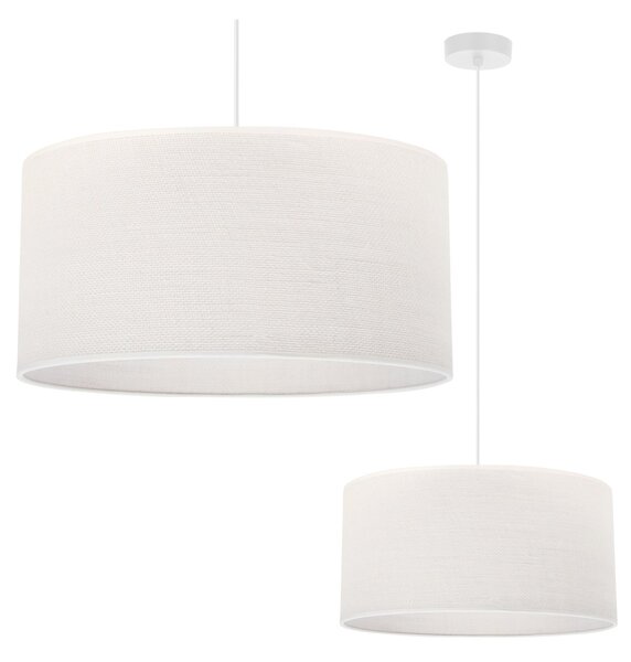 Závesné svietidlo Juta, 1x biele jutové tienidlo, (fi 35cm), w