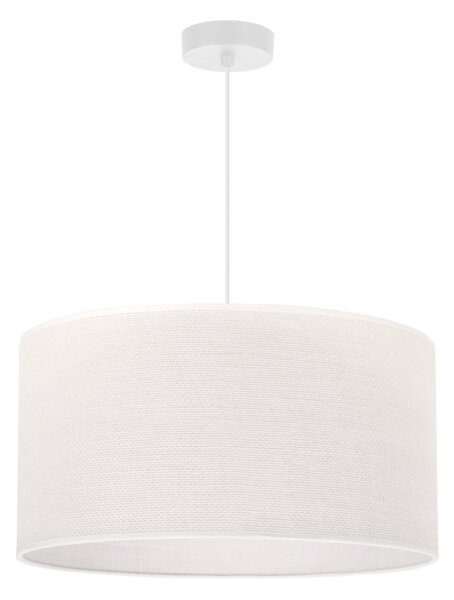 Závesné svietidlo Juta, 1x biele jutové tienidlo, (fi 45cm), w