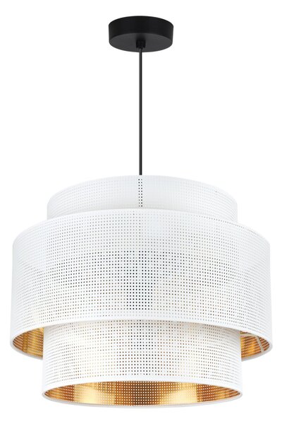 Závesné svietidlo Asti, 1x biele PVC tienidlo, (fi 40cm), g, b