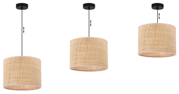 Závesné svietidlo Rattan, 1x ratanové tienidlo, (fi 20cm), b
