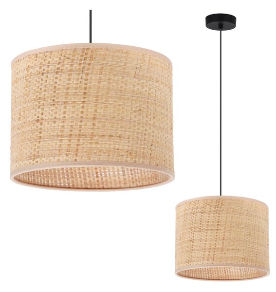 Závesné svietidlo Rattan, 1x ratanové tienidlo, (fi 20cm), b
