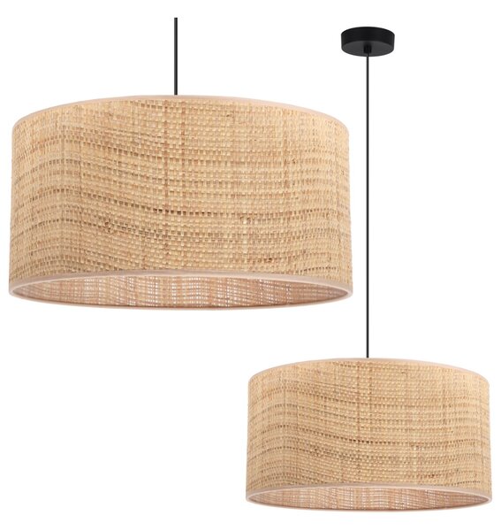 Závesné svietidlo Rattan, 1x ratanové tienidlo, (fi 45cm), b