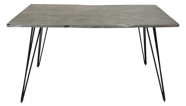 Dizajnový jedálenský stôl Shayla 140 cm sivá akácia