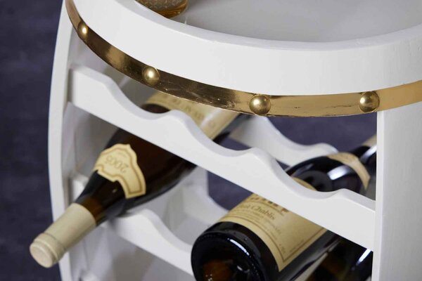 Regál na víno Winebar 63 cm biely