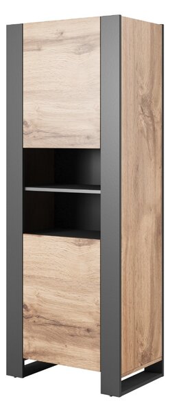 VITRÍNA MADEIRA DUB WOTAN + ANTRACIT 170 cm
