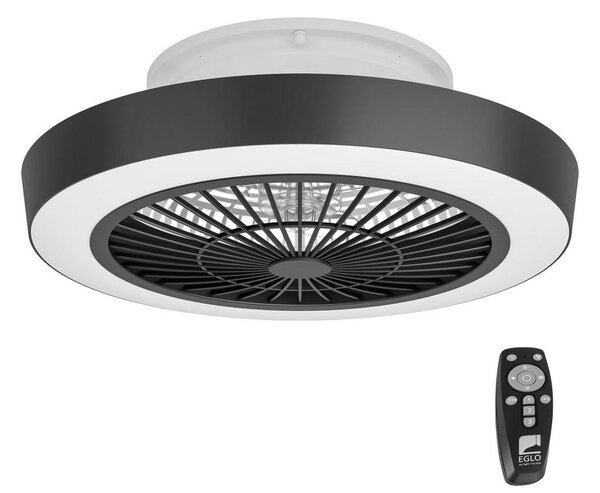 Eglo Eglo 35096 - LED Stmievateľný stropný ventilátor SAZAN LED/37,8W/230V čierna + DO EG35096 + záruka 5 rokov zadarmo