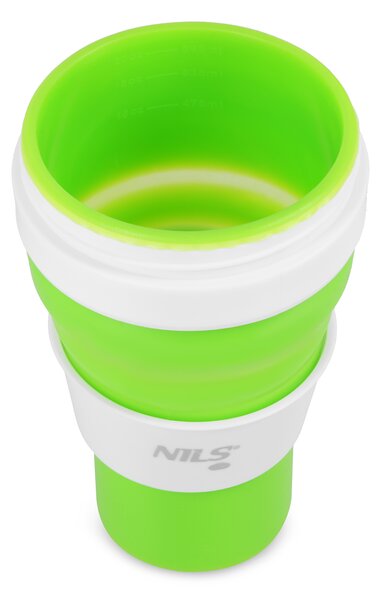 NC4103 SV. ZELENÝ SILIKÓNOVÝ SKLADACÍ HRNČEK 600 ML NILS CAMP