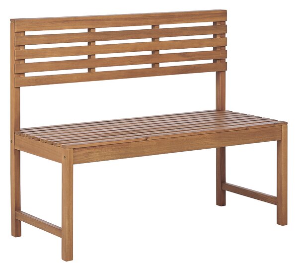 Rohová balkónová lavica so stolíkom svetlé akáciové drevo 160 x 100 cm skladací stolík odolný vonkajší nábytok