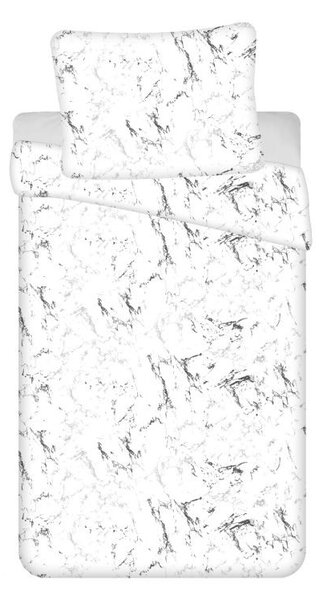 JERRY FABRICS MICRO 3D Obliečky Mramor biely Polyester - mikrovlákno 140/200, 70/90 cm