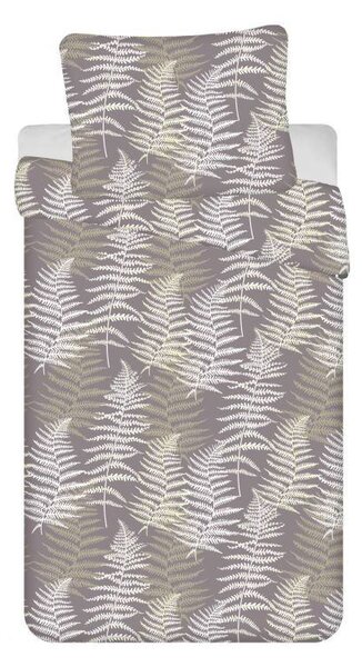 JERRY FABRICS 3D Obliečky Paprade hnedé Polyester - mikrovlákno 140/200, 70/90 cm