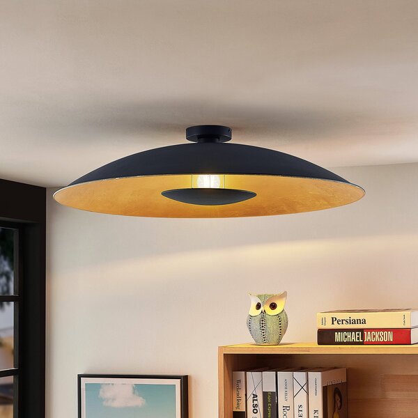 Stropné Lampa Lindby, Narisara, stmievateľné, Čierna, Obývacia izba, Kov, Moderný