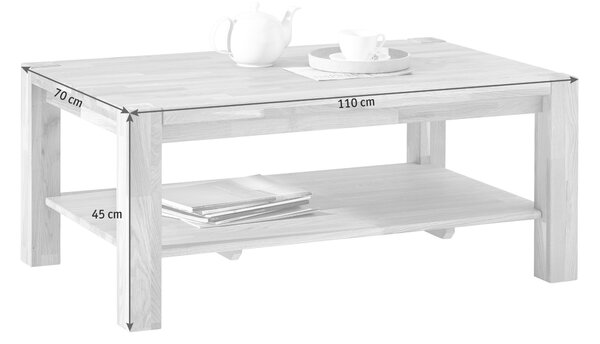 KONFERENČNÝ STOLÍK, farba duba, drevo, 110/70/45 cm Linea Natura - Stolíky do obývačky