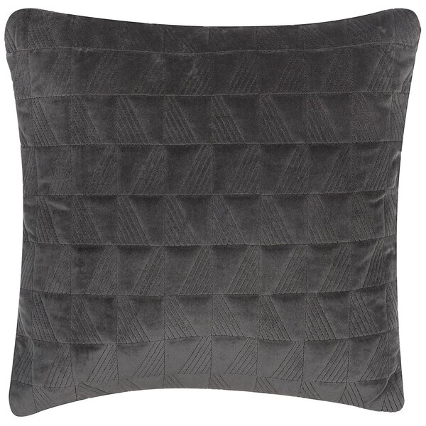 Dekoratívny vankúš sivý bavlna geometrický vzor ​​45 x 45 cm minimalistický moderný štýl doplnky