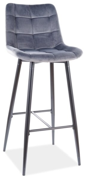 Čalúnená barová stolička LYA - šedá / čierna
