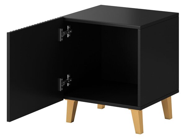 Set 2x nočný stolík CRATO - biely / čierny