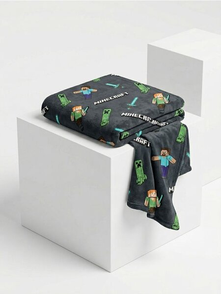 Sinsay - Deka Minecraft - tmavosivá