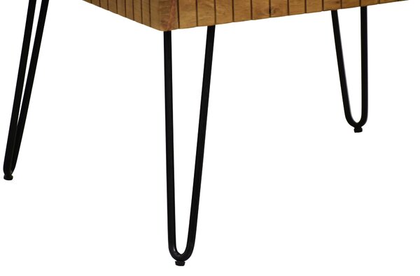 KONFERENČNÝ STOLÍK, čierna, farba akácie, drevo, kov, 70/70/45 cm Carryhome - Stolíky do obývačky