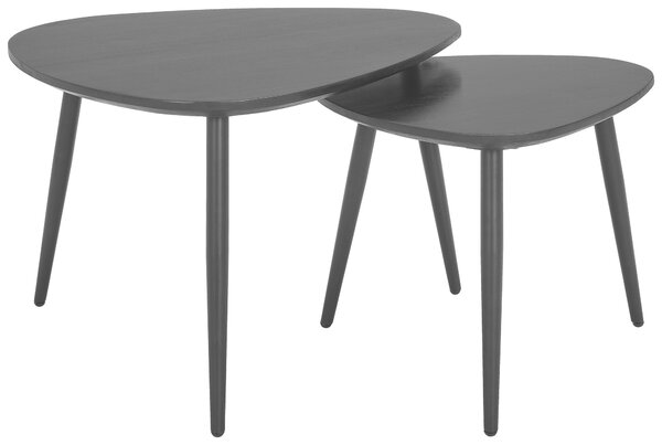 SADA KONFERENČNÝCH STOLÍKOV, čierna, drevo, kov, 74/68/45 cm Carryhome - Stolíky do obývačky