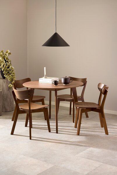 JEDÁLENSKÝ STÔL, orech, kaučukové drevo, farba vlašského orecha, 105/76 cm MID.YOU - Stoly, Online Only