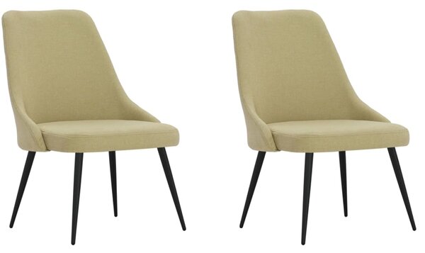 Jedálenské stoličky 2 ks, zelené, látkové