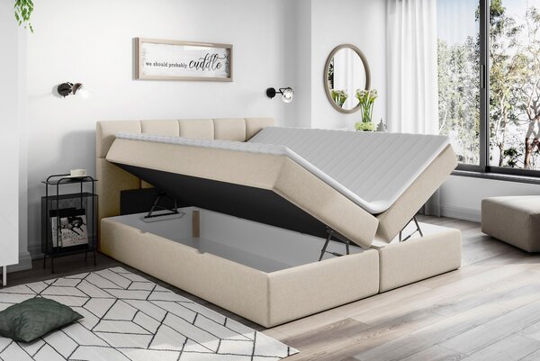 AMERICKÁ POSTEĽ, 180/200 cm, krémová Livetastic - Online Only zostavy, Online Only
