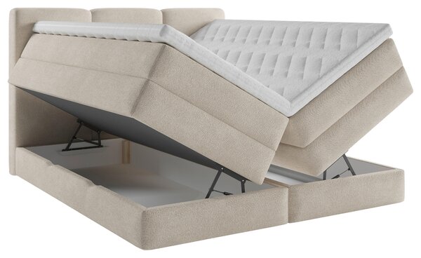 BOXSPRINGOVÁ POSTEĽ, 180/200 cm, krémová MID.YOU - Online Only spálne, Online Only