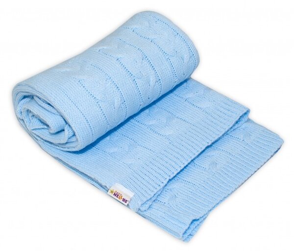 Detská akrylová deka, dečka Baby Nellys, 110 x 80 cm - sv. modrá