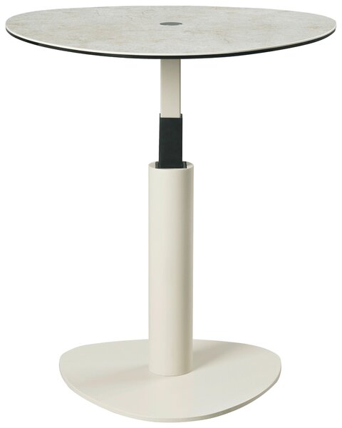 KONFERENČNÝ STOLÍK, taupe, sivobiela, kov, sklo, keramika, 58/58/46-64 cm Belluti - Stolíky do obývačky