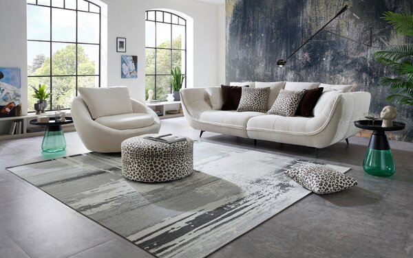 VEĽKÁ POHOVKA, textil, krémová, čierna, biela Stylife - Sedačky