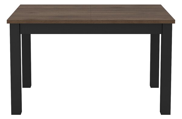 Rozkladací jedálenský stôl OKAL - 130-175 cm, okapi orech / čierny