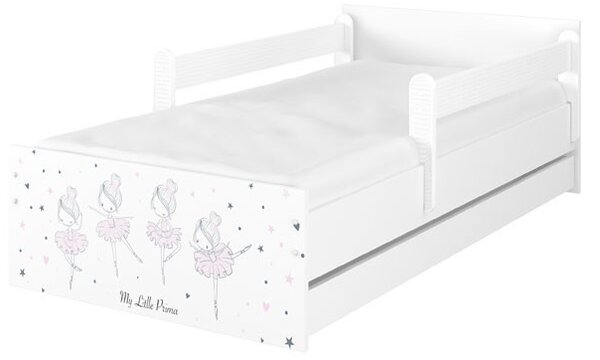 Baby Boo detská posteľ Max biela Baletka 160x80 cm