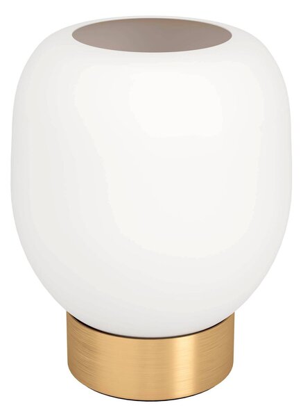 EGLO 900307 MANZANARES stolná lampička 1xE27 V180mm brúsená mosadz, biela