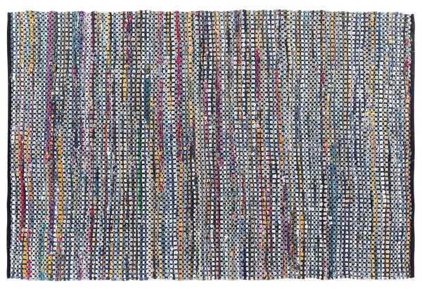 Koberec viacfarebný bavlnený 140 x 200 cm ručne tkaný izbový obdĺžnikový do interiéru