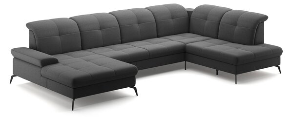 SEDACIA SÚPRAVA, textil, tmavosivá Sit & More - Sedačky, Online Only
