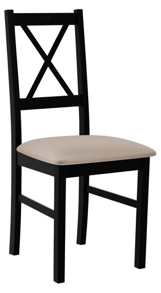 Jedálenská stolička s čalúneným sedákom DANBURY 10 - čierna / béžová