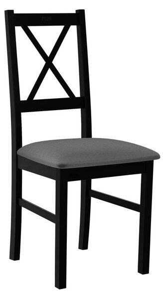 Jedálenská stolička s čalúneným sedákom DANBURY 10 - čierna / tmavá šedá