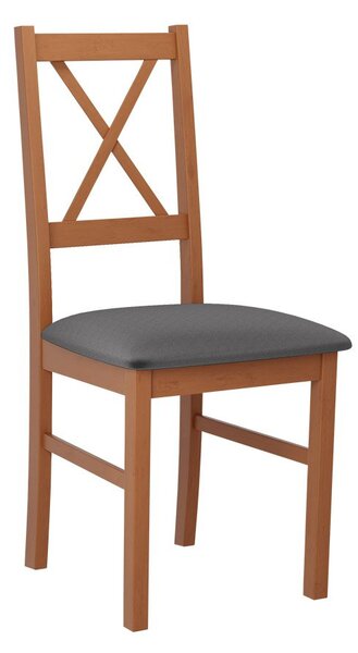 Jedálenská stolička s čalúneným sedákom DANBURY 10 - jelša / tmavá šedá