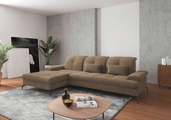 ROHOVÁ SEDAČKA, textil, svetlohnedá Sit & More - Sedačky, Online Only