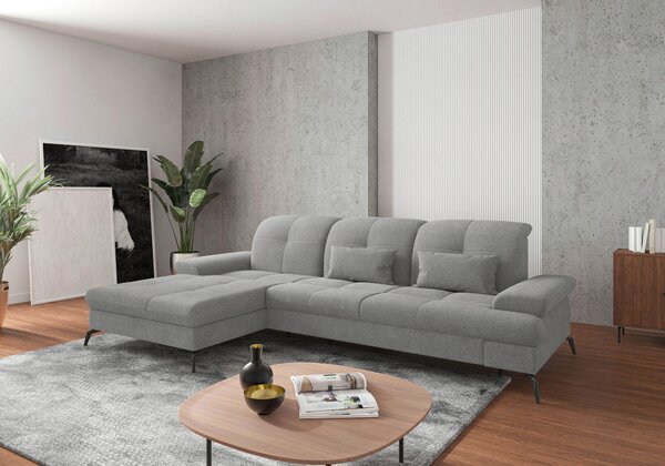 ROHOVÁ SEDAČKA, textil, svetlosivá Sit & More - Sedačky, Online Only